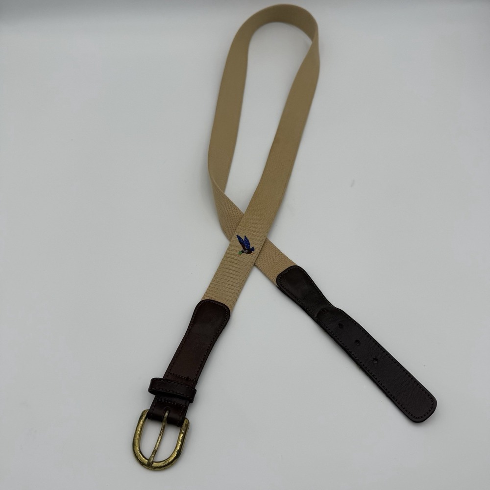 Vintage Mallard Duck belt outdoors hunting golf mens XL XXL.47" business casual